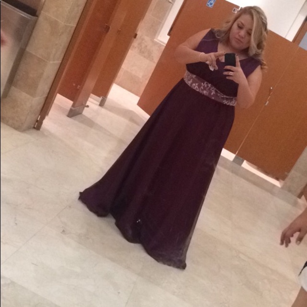 Custom Burgundy formal dress